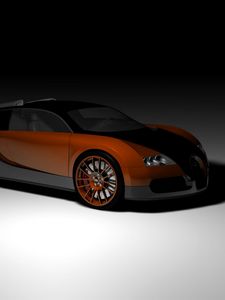 Превью обои bugatti, veyron, концепт, авто, вид сбоку, тень