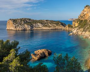 Превью обои бухта, море, скала, пейзаж