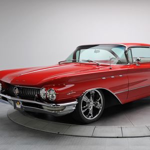 Превью обои buick lesabre, ретро, автомобиль, красный, 1960