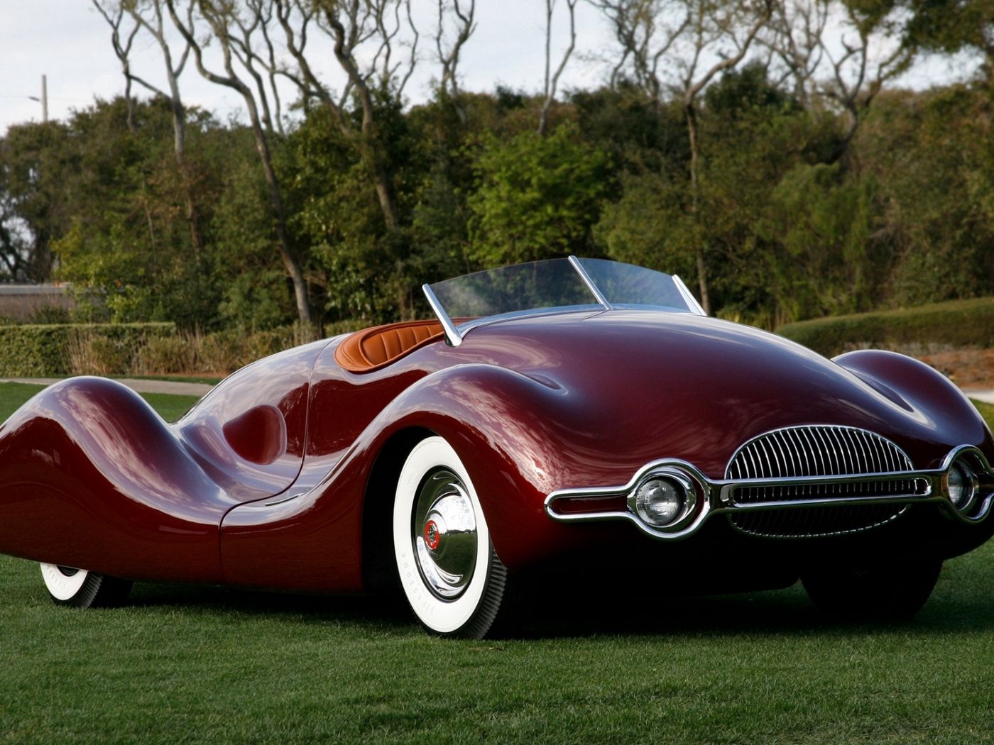 Скачать 1400x1050 buick, streamliner, 1949, бьюик, стримлайнер, ретро,  авто, кабриолет обои, картинки стандарт 4:3