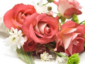 Превью обои букет, композиция, красивый, розы, цветы
