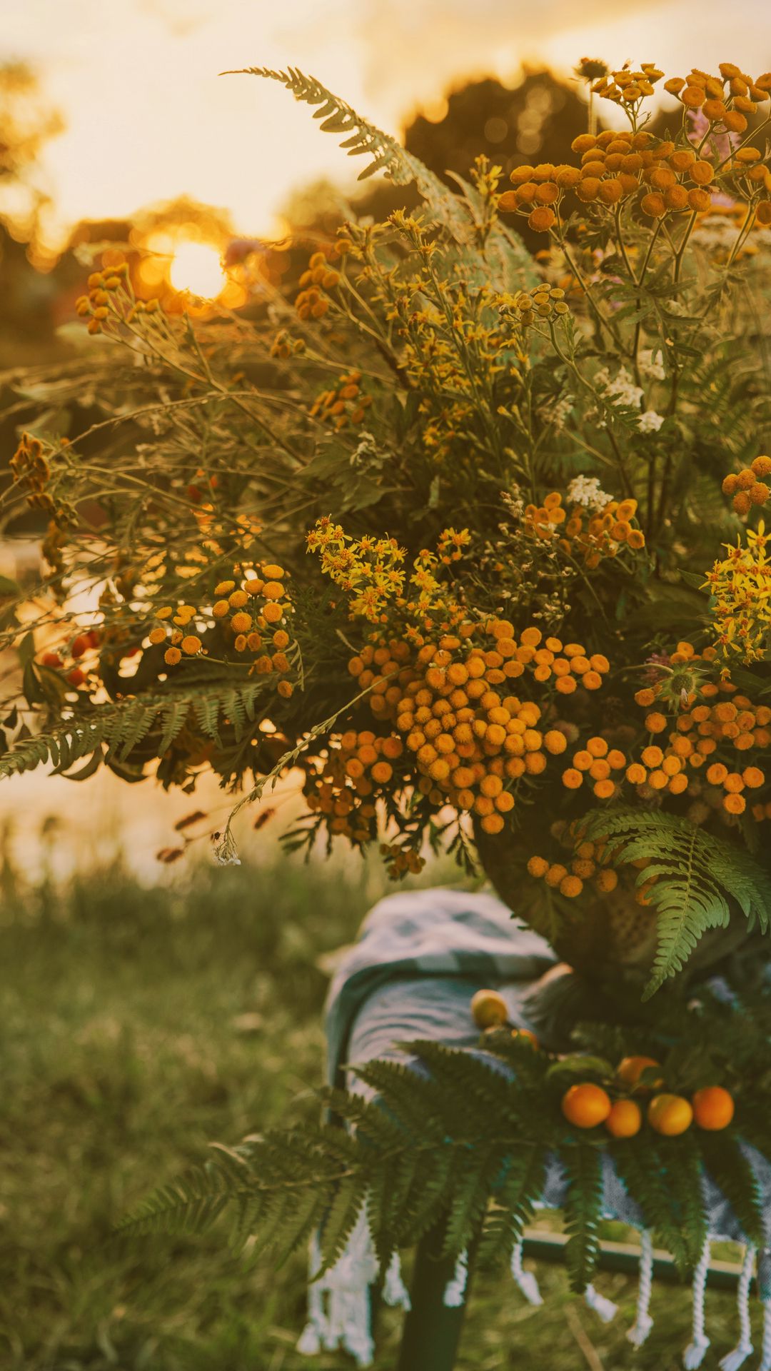 осенний букет полевых цветов фото
