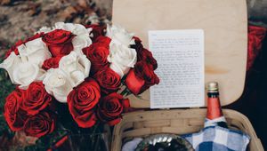 Превью обои букет, розы, цветы, композиция