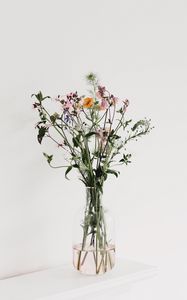 Превью обои букет, цветы, ваза, композиция, эстетика