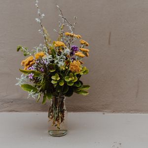 Превью обои букет, ваза, цветы, ветки
