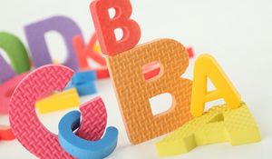 Превью обои буквы, разнообразие, игрушки, познание, детский, разноцветные