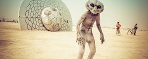 Превью обои burning man, сша, невада, блэк-рок