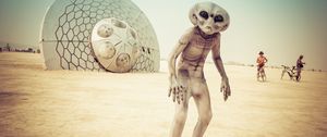 Превью обои burning man, сша, невада, блэк-рок