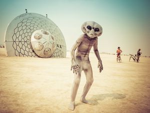 Превью обои burning man, сша, невада, блэк-рок