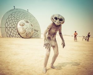 Превью обои burning man, сша, невада, блэк-рок