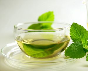 Превью обои чай, зеленый, листочки, мята