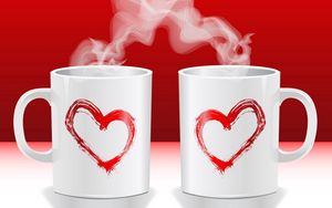 Превью обои чашка, горячий, сердце, любовь