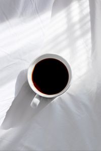 Превью обои чашка, кофе, белый, напиток, тень