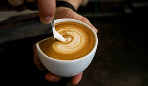 Превью обои чашка, кофе, капучино, пена