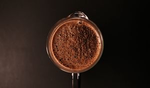 Превью обои чашка, кофе, пенка, напиток, коричневый