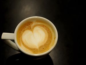 Превью обои чашка, кофе, сердце