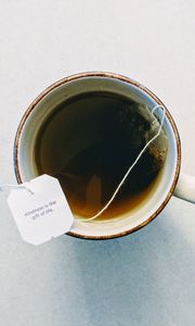 Превью обои чашка, надпись, чай, мотивация, чаепитие, доброта