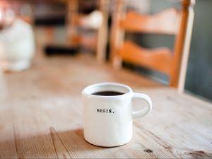 Превью обои чашка, надпись, напиток