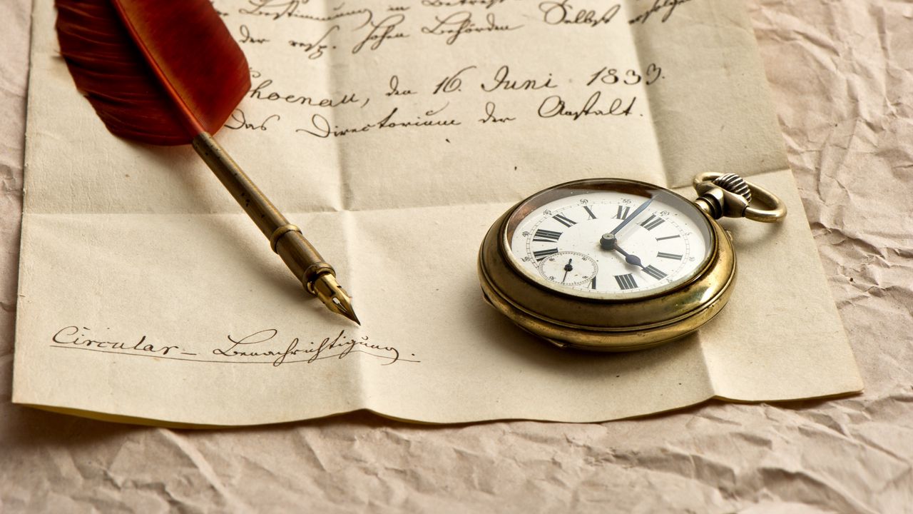 Обои часы, письмо, бумага, чернила, ручка, перьевая