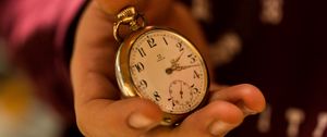 Превью обои часы, циферблат, время, антиквариат, рука