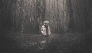 Превью обои человек, шар, фэнтези, арт