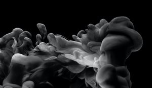 Превью обои чернила, чб, черный