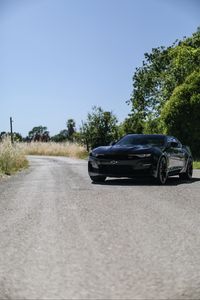 Превью обои chevrolet camaro, chevrolet, автомобиль, спорткар, черный