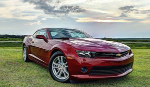 Превью обои chevrolet, camaro, вид сбоку, природа