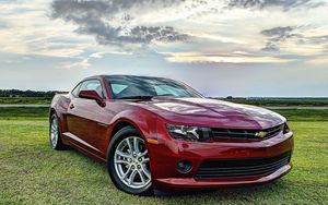 Превью обои chevrolet, camaro, вид сбоку, природа