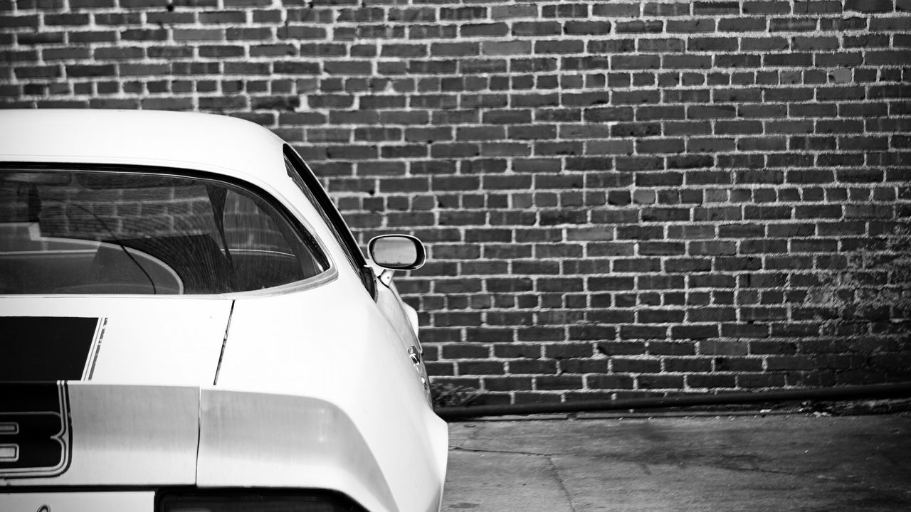 Обои chevrolet camaro z28, chevrolet, автомобиль, белый, вид сзади