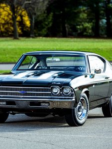 Превью обои chevrolet, copo, chevelle, вид сбоку