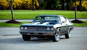 Превью обои chevrolet, copo, chevelle, вид сбоку