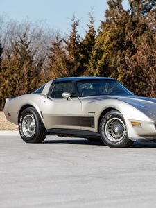 Превью обои chevrolet, corvette, 1982, авто, вид сбоку