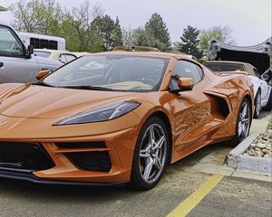 Превью обои chevrolet corvette, chevrolet, автомобиль, спорткар, красный