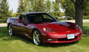 Превью обои chevrolet corvette, chevrolet, автомобиль, красный