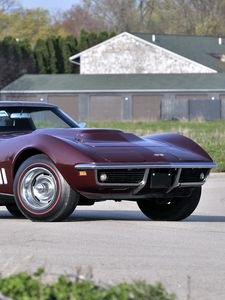 Превью обои chevrolet, corvette, stingray, c3, 1969, l88 427 coupe