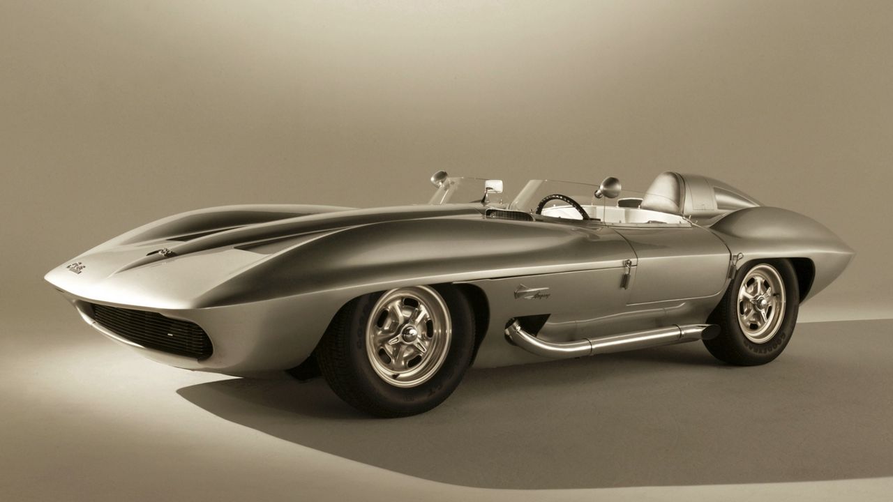 Обои chevrolet, corvette, stingray, concept car, 1959