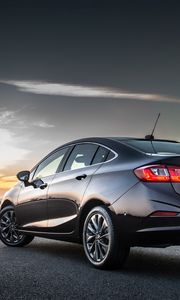 Превью обои chevrolet, cruze, вид сбоку, черный