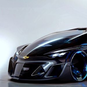 Превью обои chevrolet, fnr, концепт, 2015, вид сбоку, суперкар