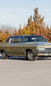 Превью обои chevrolet, impala ss, 1968, купе, вид сбоку