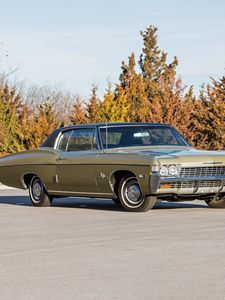 Превью обои chevrolet, impala ss, 1968, купе, вид сбоку