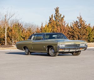 Превью обои chevrolet, impala ss, 1968, купе, вид сбоку