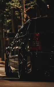 Превью обои chrysler 300c, автомобиль, черный