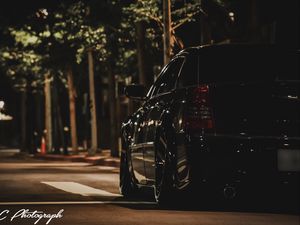 Превью обои chrysler 300c, автомобиль, черный