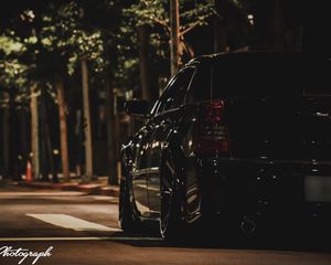 Превью обои chrysler 300c, автомобиль, черный