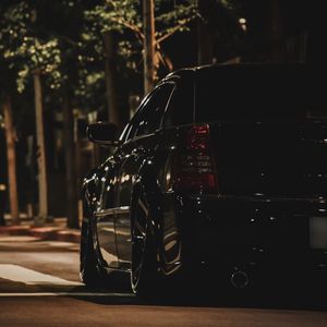 Превью обои chrysler 300c, автомобиль, черный