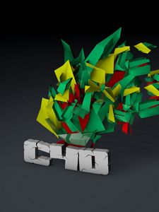 Превью обои cinema 4d, буквы, разноцветный