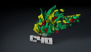 Превью обои cinema 4d, буквы, разноцветный