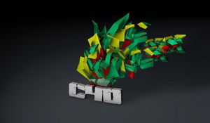 Превью обои cinema 4d, буквы, разноцветный