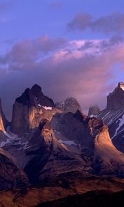 Превью обои cuernos del paine, анды, чили, горы, высота, вершины